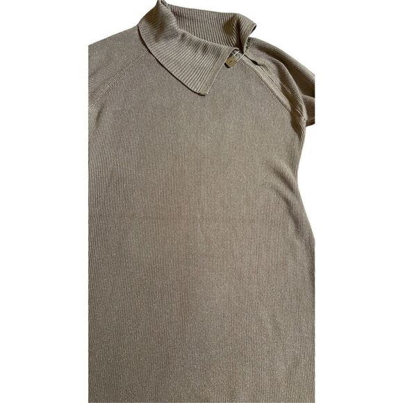 Women's Calvin Klein Gold beige sweater Dress Size L - Picture 9 of 13